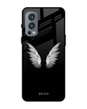 Shop White Angel Wings Premium Glass Case for OnePlus Nord 2 5G (Shock Proof, Scratch Resistant)-Front