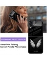 Shop White Angel Wings Premium Glass Case for Samsung Galaxy Z Flip4 5G (Shock Proof, Scratch Resistant)-Full