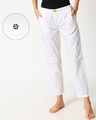Shop White AOP Women's Pyjamas