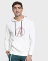 Shop White Avengers All Star Hoodie Sweatshirt (AVL)-Front
