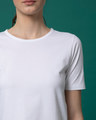 Shop White Basic Round Hem T-Shirt