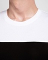 Shop White & Black 90's Vibe Panel T-Shirt