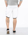 Shop White-Jet Black Runner Fleece Shorts-Design