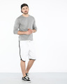 Shop White-Jet Black Runner Fleece Shorts-Full