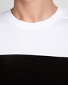 Shop White Black & White 90's Vibe Panel T-Shirt