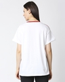 Shop White-Bold Red Color Block Boyfriend T-Shirt-Design