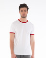 Shop White-Bold Red Ringer T-Shirt-Front