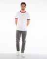 Shop White-Bold Red Ringer T-Shirt-Full