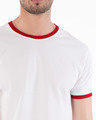 Shop White-Bold Red Ringer T-Shirt