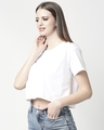 Shop White Boxy Slim Fit Crop Top-Design