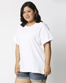 Shop White Boyfriend Plus Size T-Shirt-Design