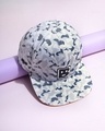 Shop White Camo Snapback Cap-Front