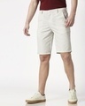 Shop White Checked Men's Shorts-Front