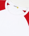 Shop White-Chili Pepper Raglan Half Sleeves T-Shirt
