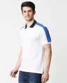 Shop White Contrast Shoulder Cut & Sew Polo-Design
