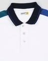 Shop White Contrast Shoulder Cut & Sew Polo