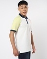Shop Men's White Contrast Sleeve Polo T-shirt-Design