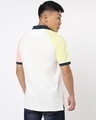 Shop Men's White Contrast Sleeve Polo T-shirt-Full