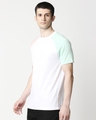 Shop White Contrast Sleeve Raglan T-Shirt-Design