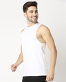 Shop Men's White Deep Armhole Oversized Vest-Design
