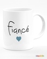 Shop White Fiance Printed Ceramic Mug (330 ml, Set Of 2)-Full