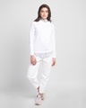 Shop White Fleece Light Sweatshirt-Full