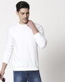 Shop White Fleece Sweatshirt