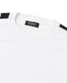 Shop Men's White Shoulder Panel Printed Sweater