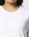 Shop Women's White Plus Size Slim Fit T-shirt