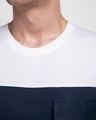 Shop White & Galaxy Blue 90's Vibe Cargo Pocket T-Shirt