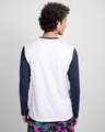 Shop White & Galaxy Blue 90's Vibe Panel T-Shirt-Design