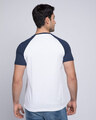 Shop White Galaxy Blue Half Sleeve Raglan T-Shirt-Design