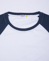 Shop White Galaxy Blue Half Sleeve Raglan T-Shirt