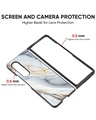 Shop White Grey Marble Premium Glass Case for Samsung Galaxy Z Fold4 5G (Shock Proof, Scratch Resistant)-Full