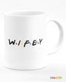 Shop White H.U.B.B.Y & W.I.F.E.Y Printed Ceramic Mug (330 ml, Set Of 2)-Full