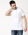 Shop White Half Sleeve Hoodie T-Shirt-Front