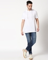 Shop White Half Sleeve Hoodie T-Shirt