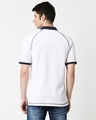 Shop Men's White Raglan Polo T-shirt-Full