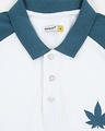 Shop White Half Sleeve Raglan Shoulder Cut & Sew Polo