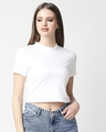 Shop Women's White Slim Fit Snug Blouse-Front