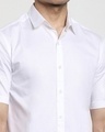 Shop White Half Sleeve Solid Shirt
