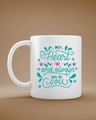 Shop White Happy Valentine Printed Coffee Mug-Front