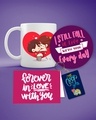 Shop White Heart Printed Valentine Gift Set-Front