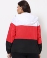 Shop Women's Multicolor Color Block Plus Size Windcheater Jacket-Design