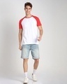 Shop White-High Risk Red Raglan T-Shirt