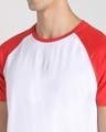 Shop White-High Risk Red Raglan T-Shirt