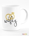 Shop White Hubby & Wifey Printed Ceramic Mug (330 ml, Set Of 2)-Full