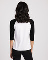 Shop White-Jet Black 3/4th Sleeve Raglan T-Shirt-Design