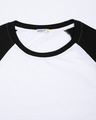 Shop White-Jet Black Full Sleeve Raglan T-Shirt