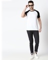 Shop Men's White & Black Raglan Sleeve T-shirt-Full